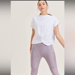 Mono B twisted front athleisure crew neck tee